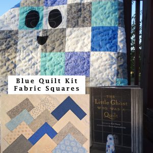 Little Ghost Who Was a Quilt Kit 5" Squares - Blue, Grey, Cream