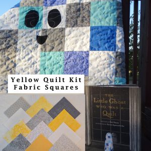 Little Ghost Who Was a Quilt Kit 5" Squares - Yellow, Grey, White