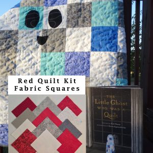 Little Ghost Who Was a Quilt Kit 5" Squares - Red, Grey, White