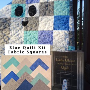 Little Ghost Who Was a Quilt Kit 2.5" Squares - Blue, Teal, Grey, White