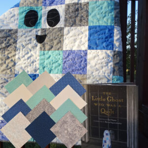 Little Ghost Who Was a Quilt Kit 5" Squares - Blue, Teal, Grey, White